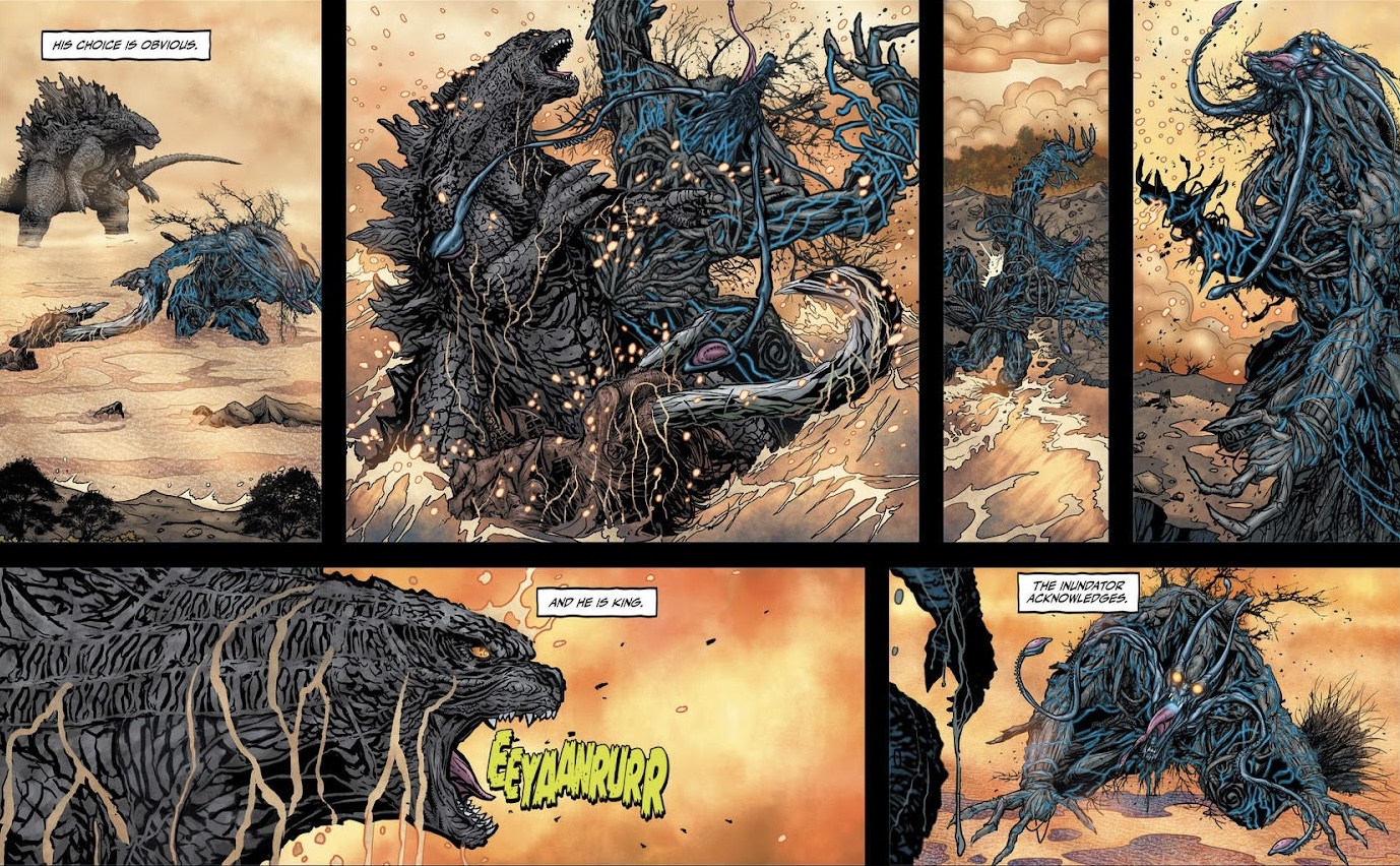 Cuộc đối đầu ánh mắt nghẹt thở giữa Godzilla và Amhuluk