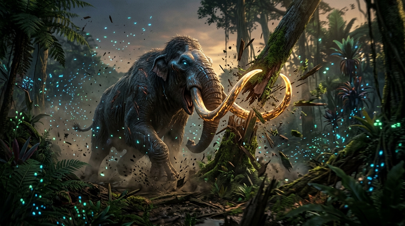 Cú húc ngà cày xới mặt đất của Titanus Behemoth