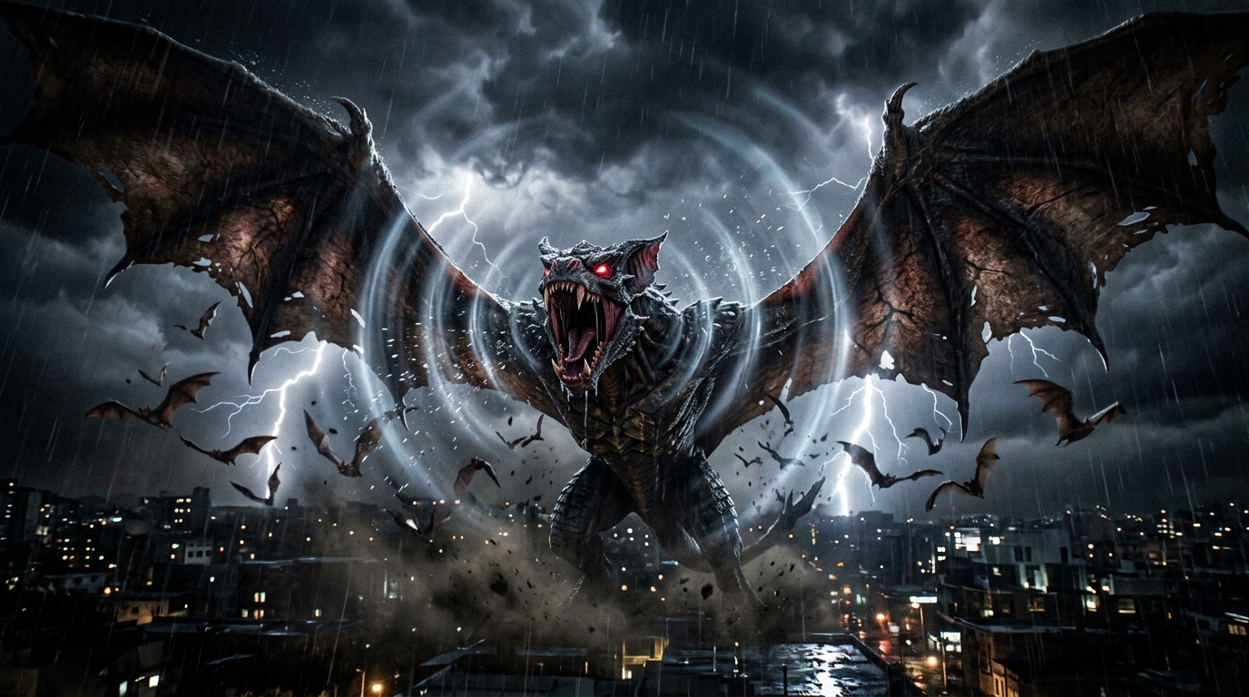 Camazotz gầm phát ra sóng siêu âm hủy diệt