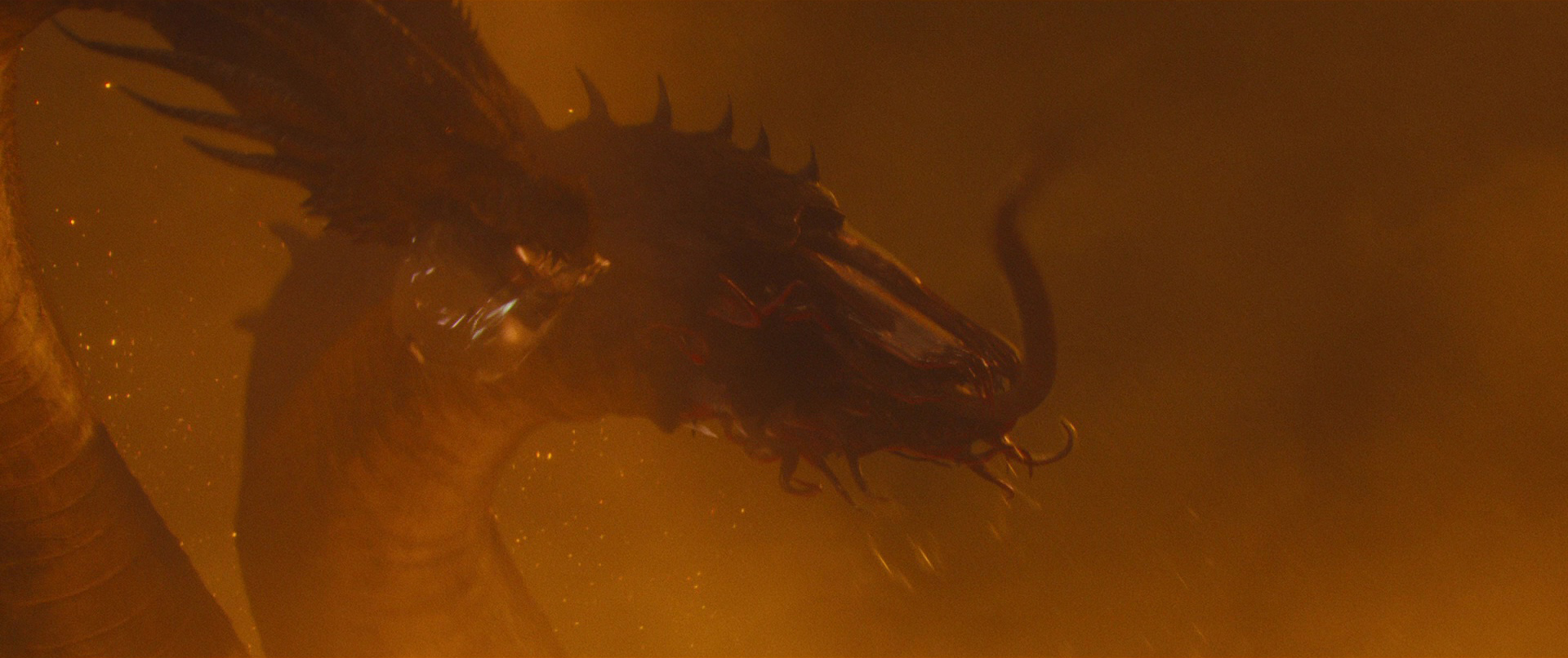 Đầu bên trái (San / Kevin) của Ghidorah mọc lại hoàn chỉnh chỉ trong vài giây từ cuống cổ bị Godzilla cắn đứt