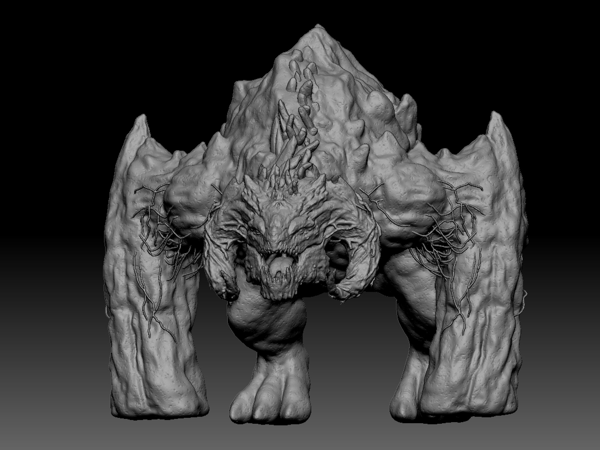 Mô hình 3D tiền kỳ góc nghiêng ba phần tư của Titanus Methuselah