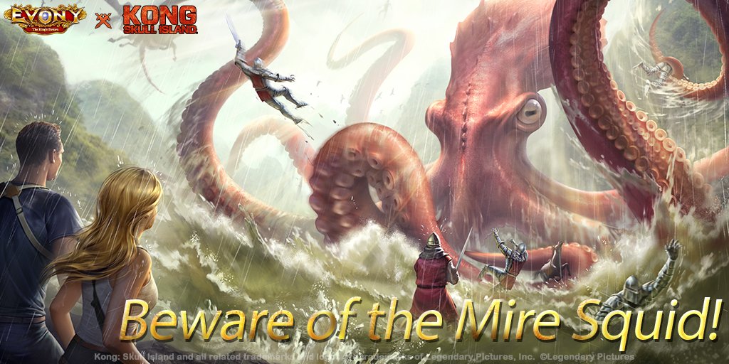 Hình ảnh tạo hình Mire Squid trong sự kiện hợp tác chiến thuật trò chơi Evony
