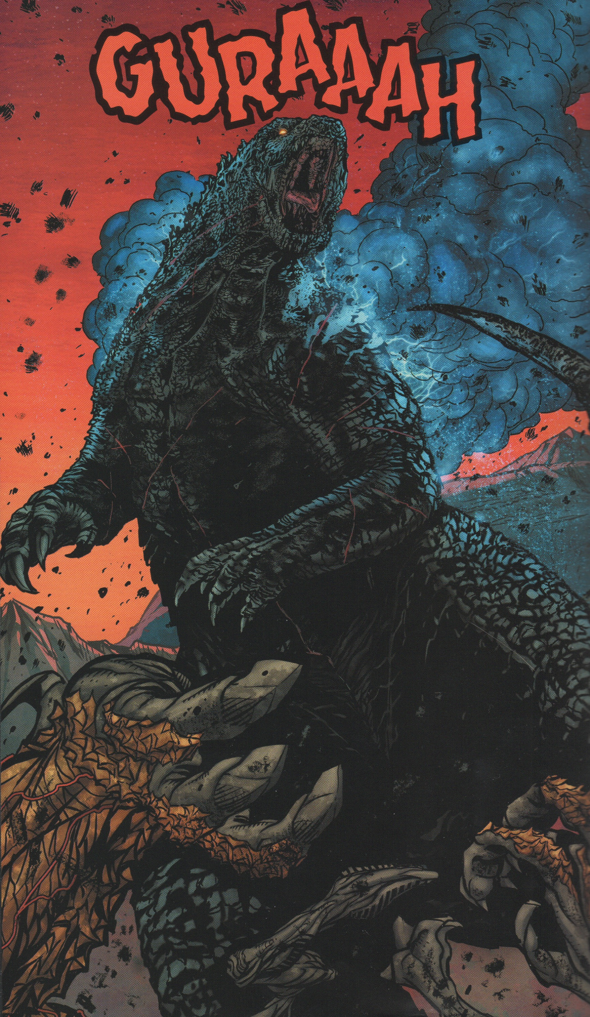 Godzilla giẫm nát đầu MUTO Prime dưới chân khẳng định vị thế Vua Quái Thú