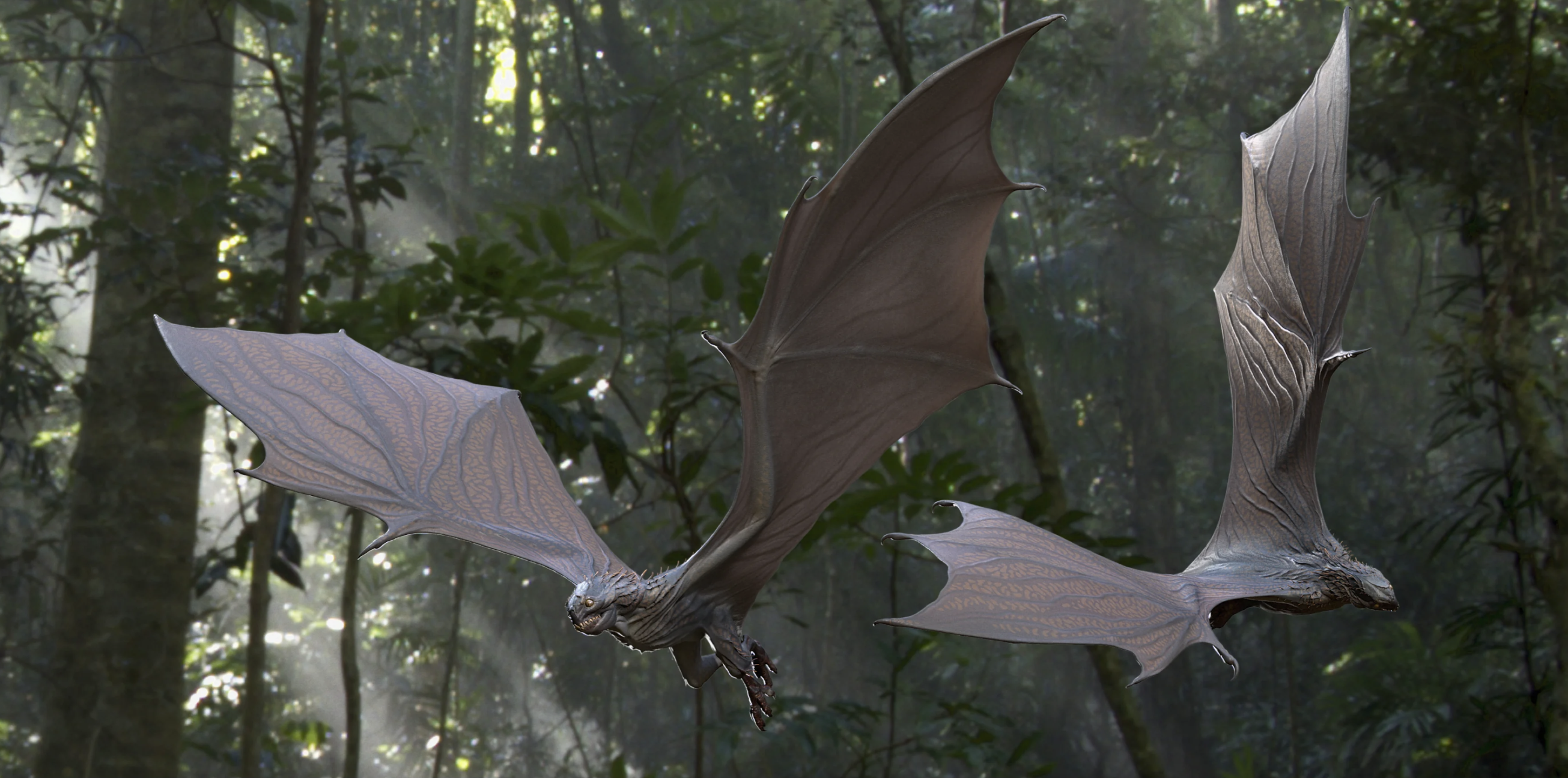 Bản vẽ concept art chi tiết toàn thân của Psychovulture với đôi cánh dơi gai góc
