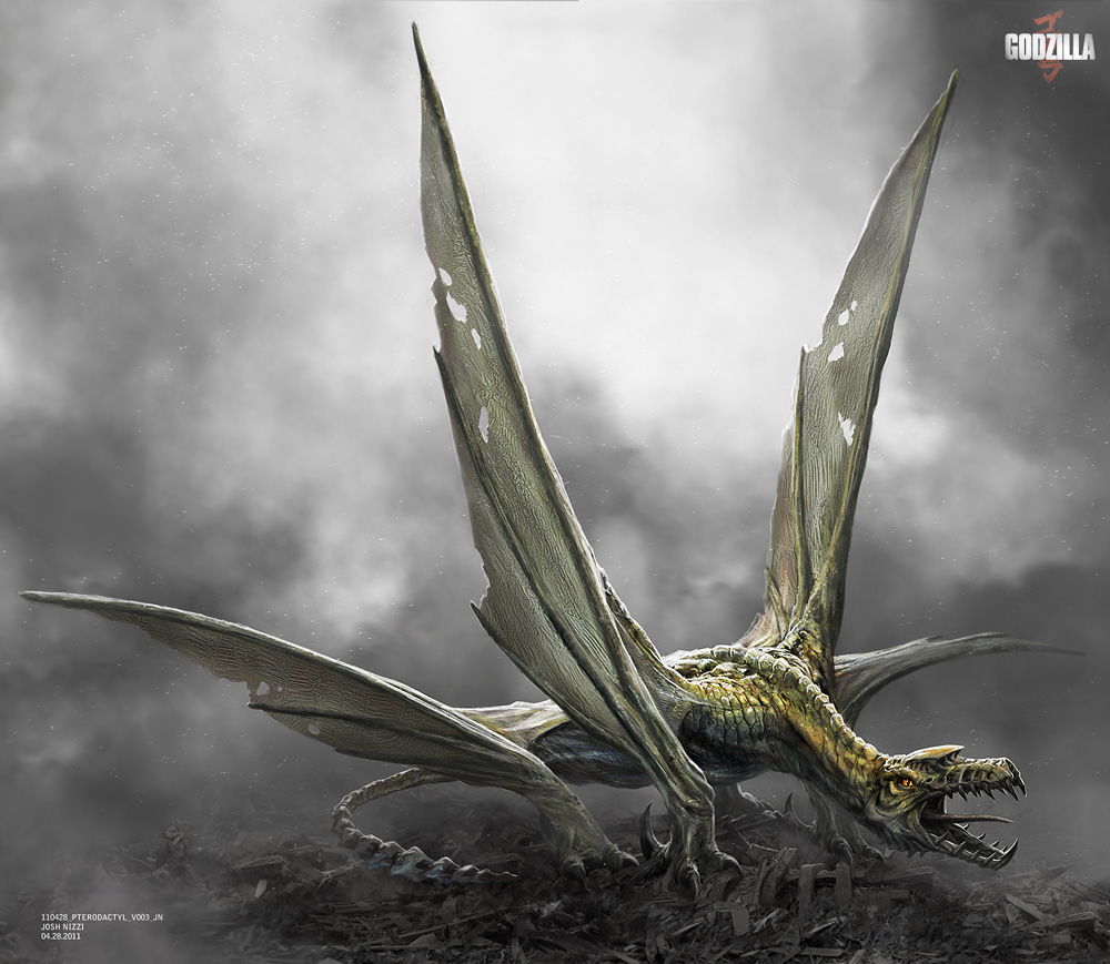 Bản vẽ ý niệm quái vật bay pterodactyl của họa sĩ Josh Nizzi