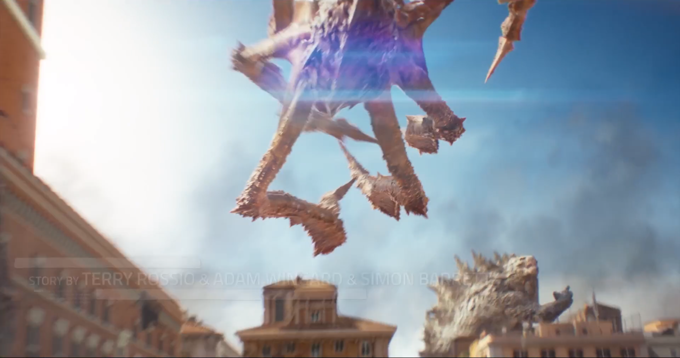 Godzilla quăng quật Scylla bằng sức mạnh thể chất áp đảo