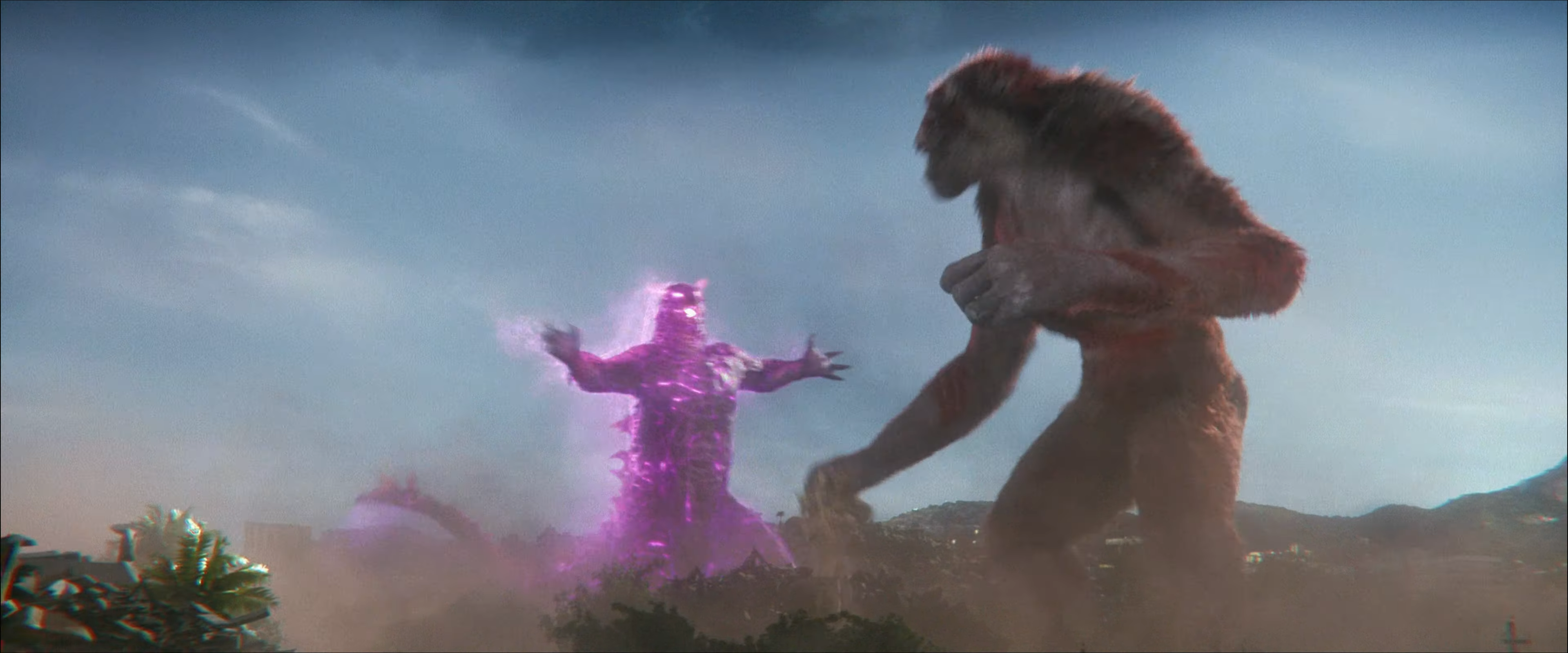 Godzilla đối đầu Skar King trên đường phố Rio de Janeiro trong trận đại chiến cao trào.