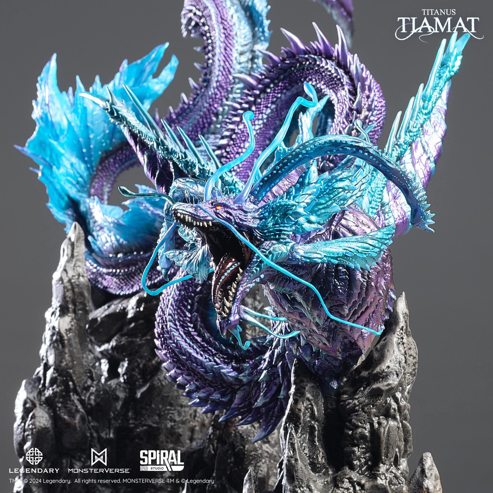 Mô hình tượng đúc nghệ thuật đỉnh cao Tiamat với đường uốn lượn tinh xảo của vây gai phát quang